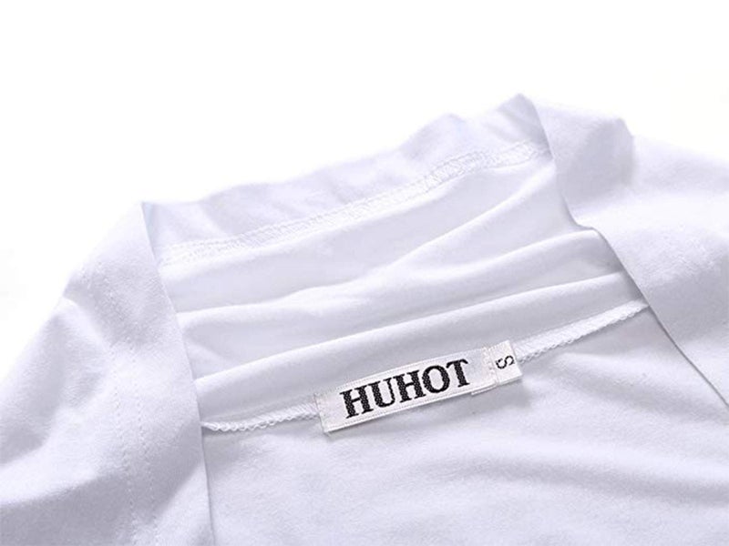 HUHOT Womens Versatile Open Front Lightweight Short Sleeve Bolero Shrug Large White - Image 3